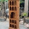 Handcrafted Wooden Carved Display Cabinet with Arched Niches- collectible vintage8