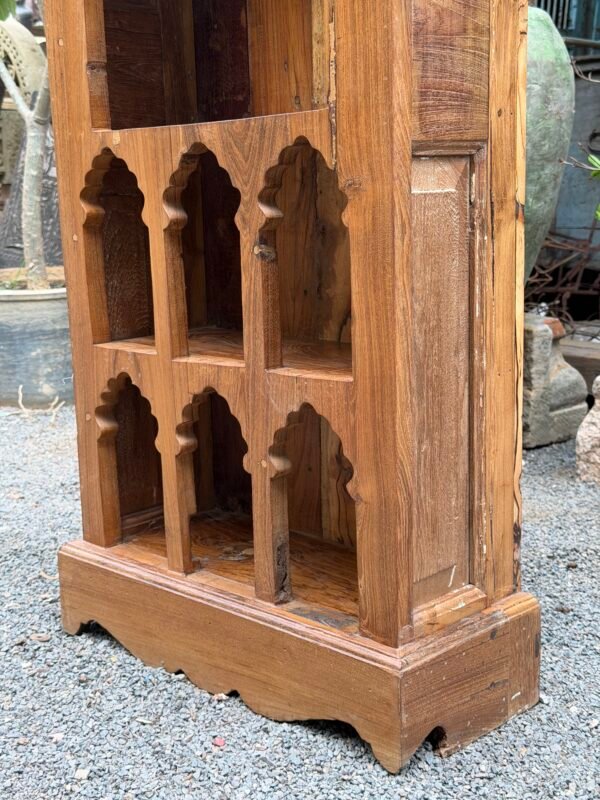 Handcrafted Wooden Carved Display Cabinet with Arched Niches- collectible vintage5