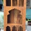 Handcrafted Wooden Carved Display Cabinet with Arched Niches- collectible vintage4