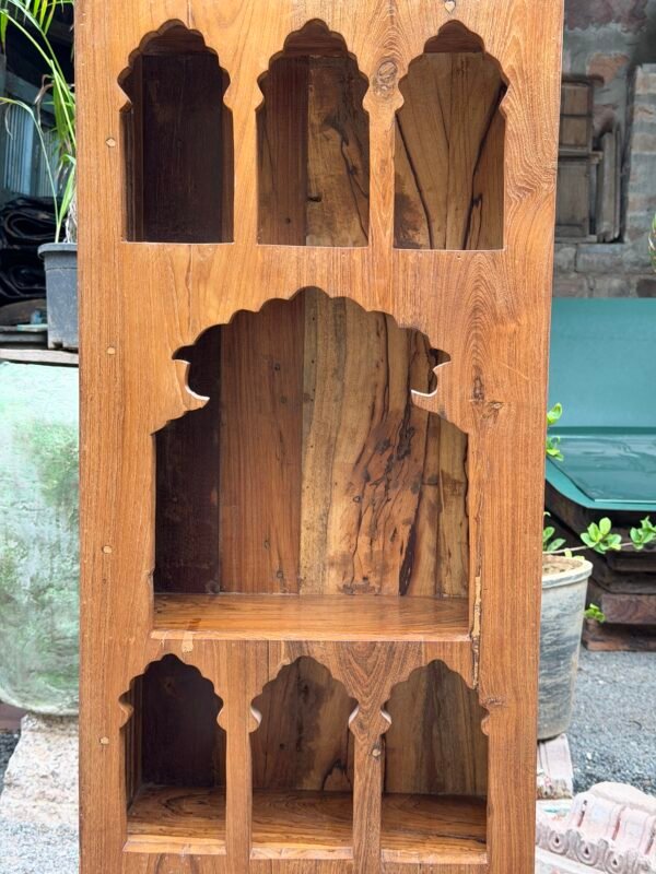 Handcrafted Wooden Carved Display Cabinet with Arched Niches- collectible vintage4