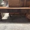 70 inch handcrafted wooden TV console with intricate carved detailing and decorative candle niches-COLLECTIBLE VINTAGE2